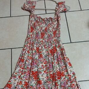 LULUS Womens Size S Floral Smocked Maxi Dress